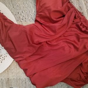 Tahiti I One piece Swimsuit Rust Red color  SZ: 2X (18W-20W)